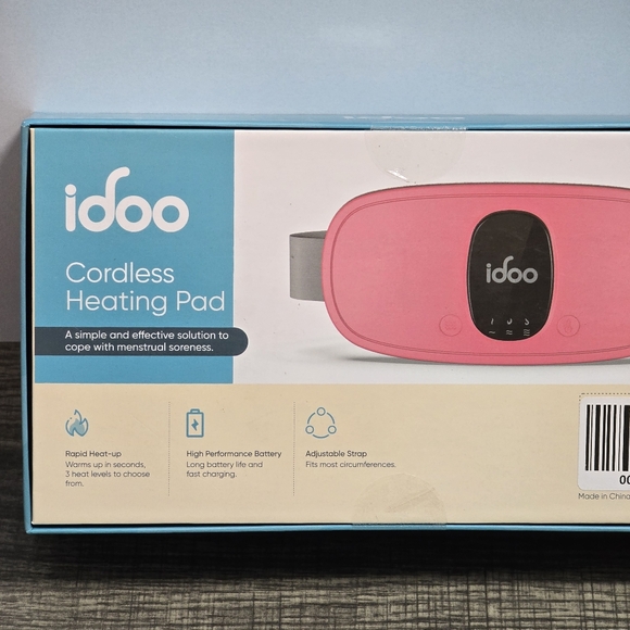 Idoo Pink Cordless Heating Pad Brand New Never Opened - Picture 4 of 4